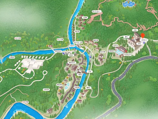 荣邦乡结合景区手绘地图智慧导览和720全景技术，可以让景区更加“动”起来，为游客提供更加身临其境的导览体验。