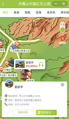 荣邦乡景区手绘地图智慧导览和语音结合，让景区“活”起来